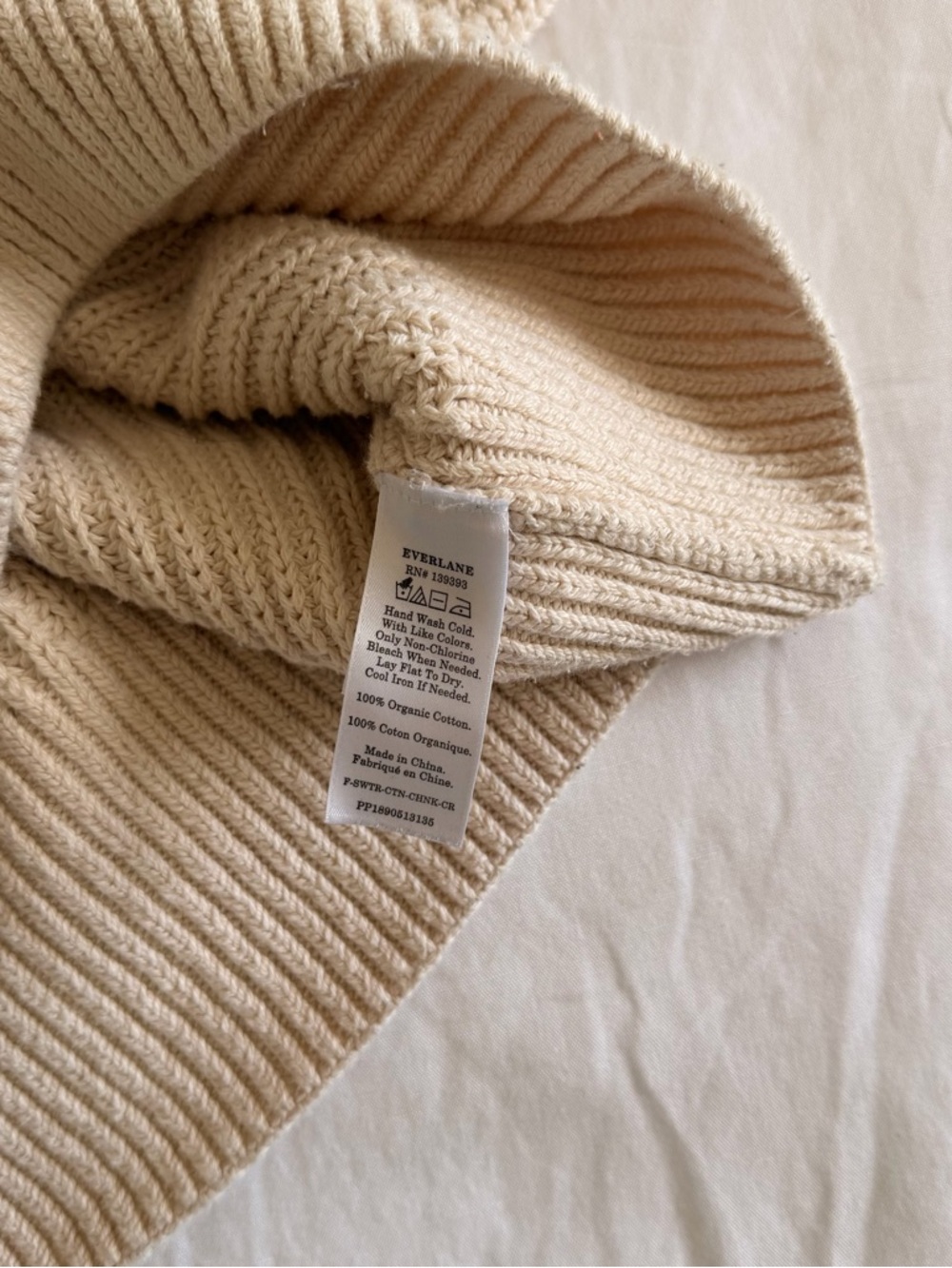 Everlane cream knit sweater Sz M - Picture 7 of 7